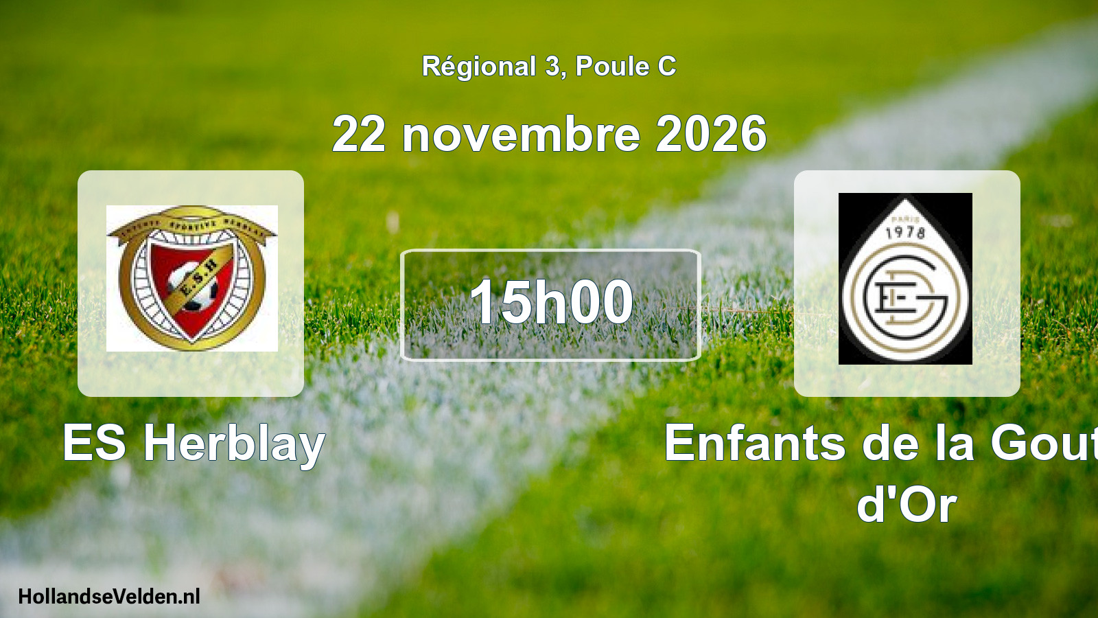 Scheduled Match: ES Herblay - Enfants de la Goutte d'Or (22 November 2026)