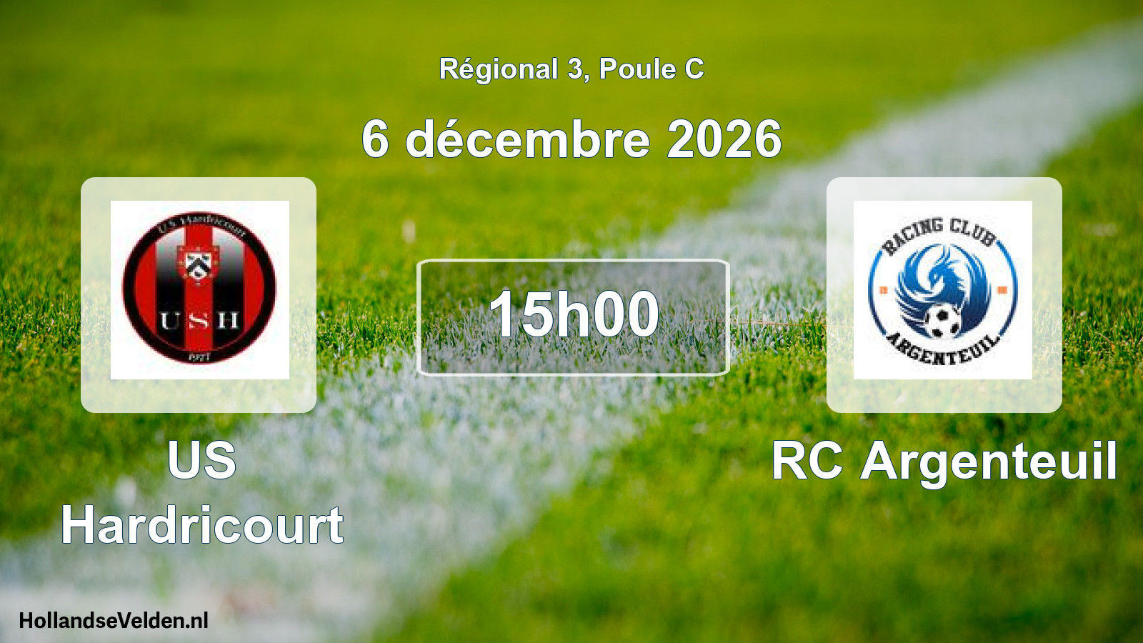 Match programmé: US Hardricourt - RC Argenteuil (6 décembre 2026)