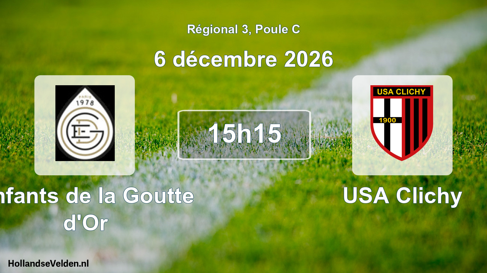 Match programmé: Enfants de la Goutte d'Or - USA Clichy (6 décembre 2026)