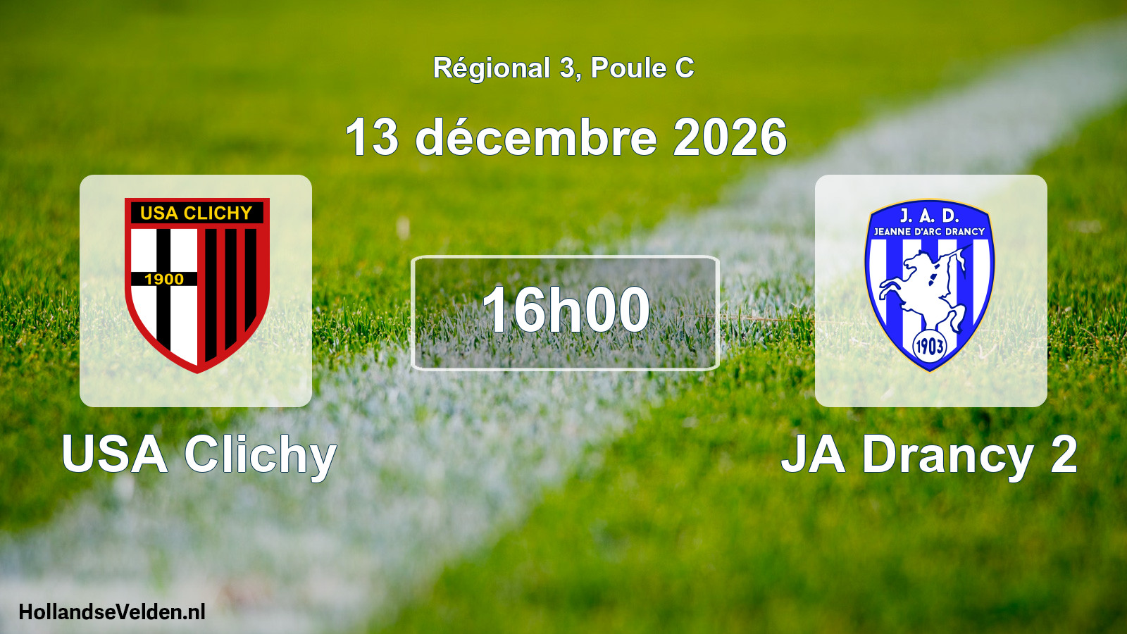 Scheduled Match: USA Clichy - JA Drancy 2 (13 December 2026)