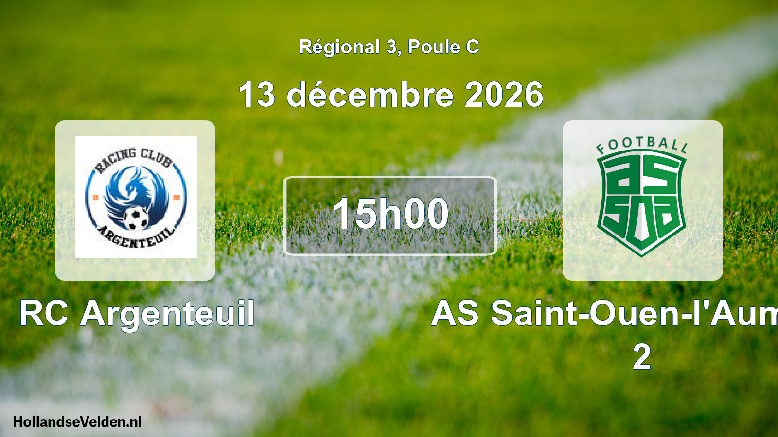 Scheduled Match: RC Argenteuil - AS Saint-Ouen-l'Aumône 2 (13 December 2026)
