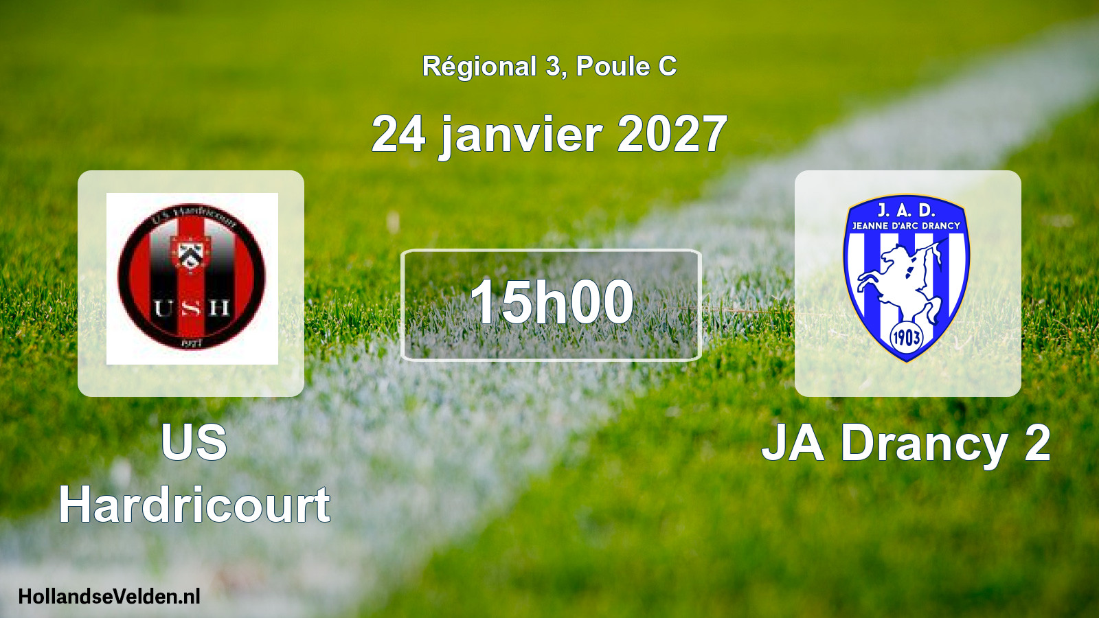 Scheduled Match: US Hardricourt - JA Drancy 2 (24 January 2027)