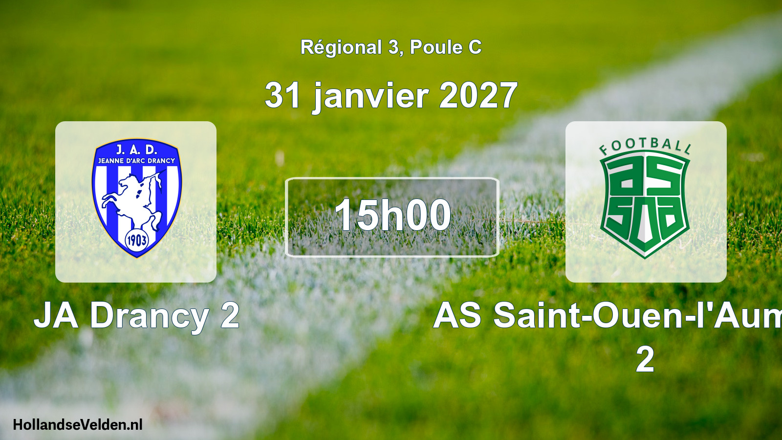 Scheduled Match: JA Drancy 2 - AS Saint-Ouen-l'Aumône 2 (31 January 2027)