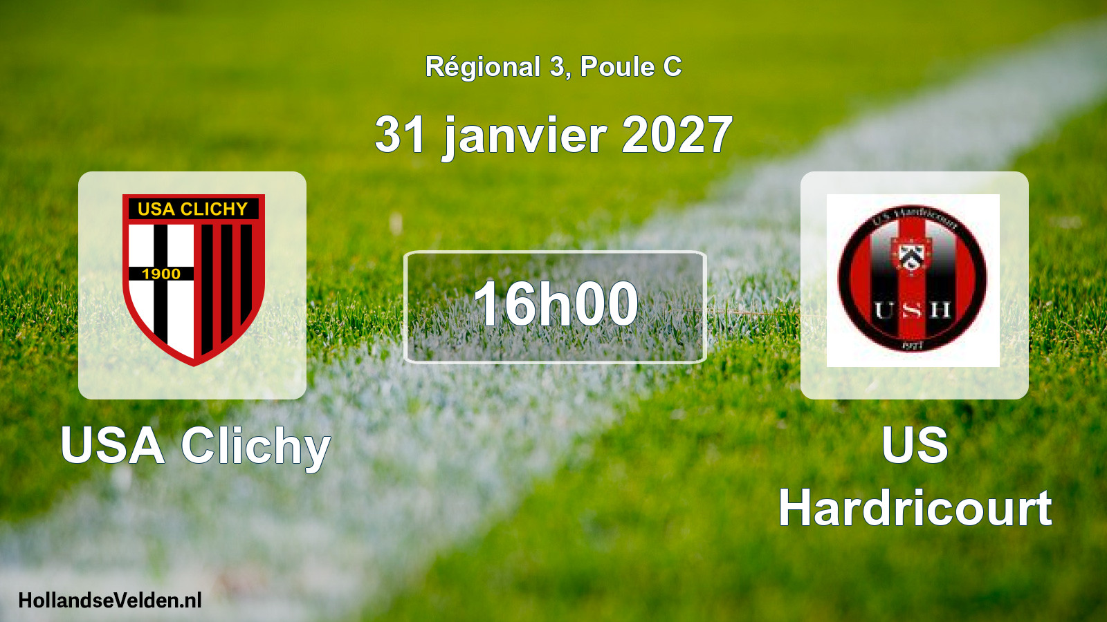 Scheduled Match: USA Clichy - US Hardricourt (31 January 2027)