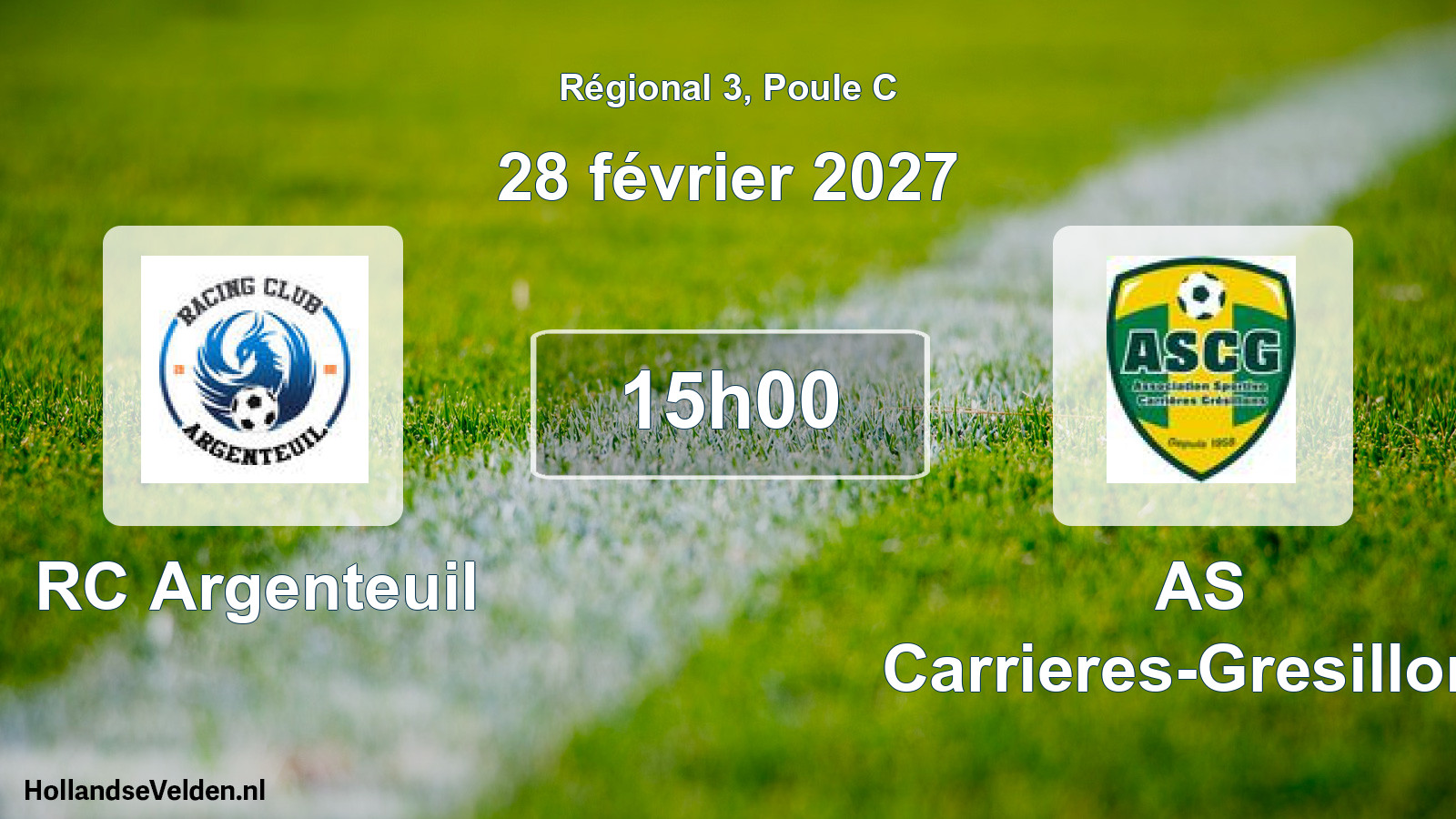 Scheduled Match: RC Argenteuil - AS Carrieres-Gresillons (28 February 2027)