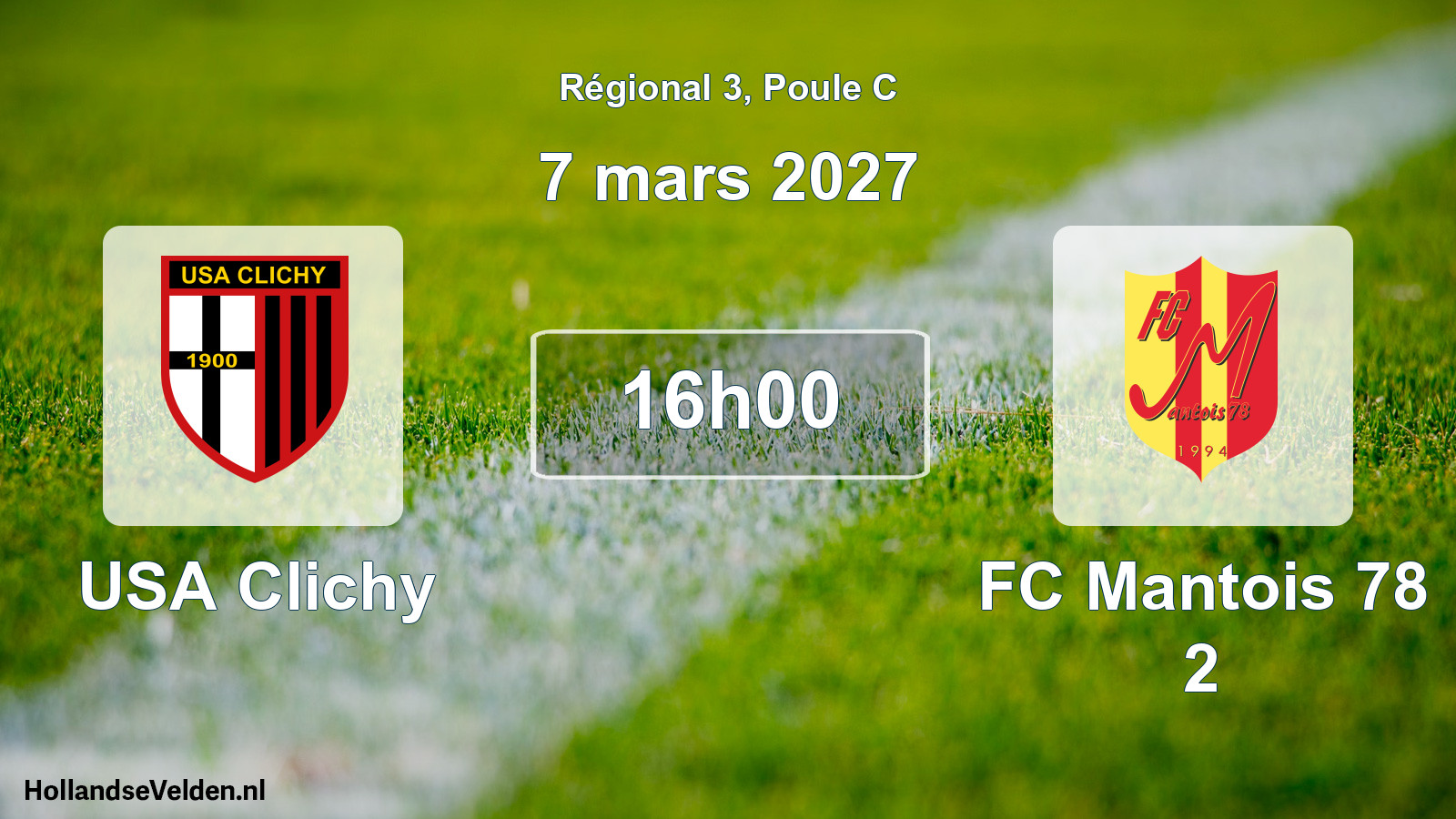 Scheduled Match: USA Clichy - FC Mantois 78 2 (7 March 2027)