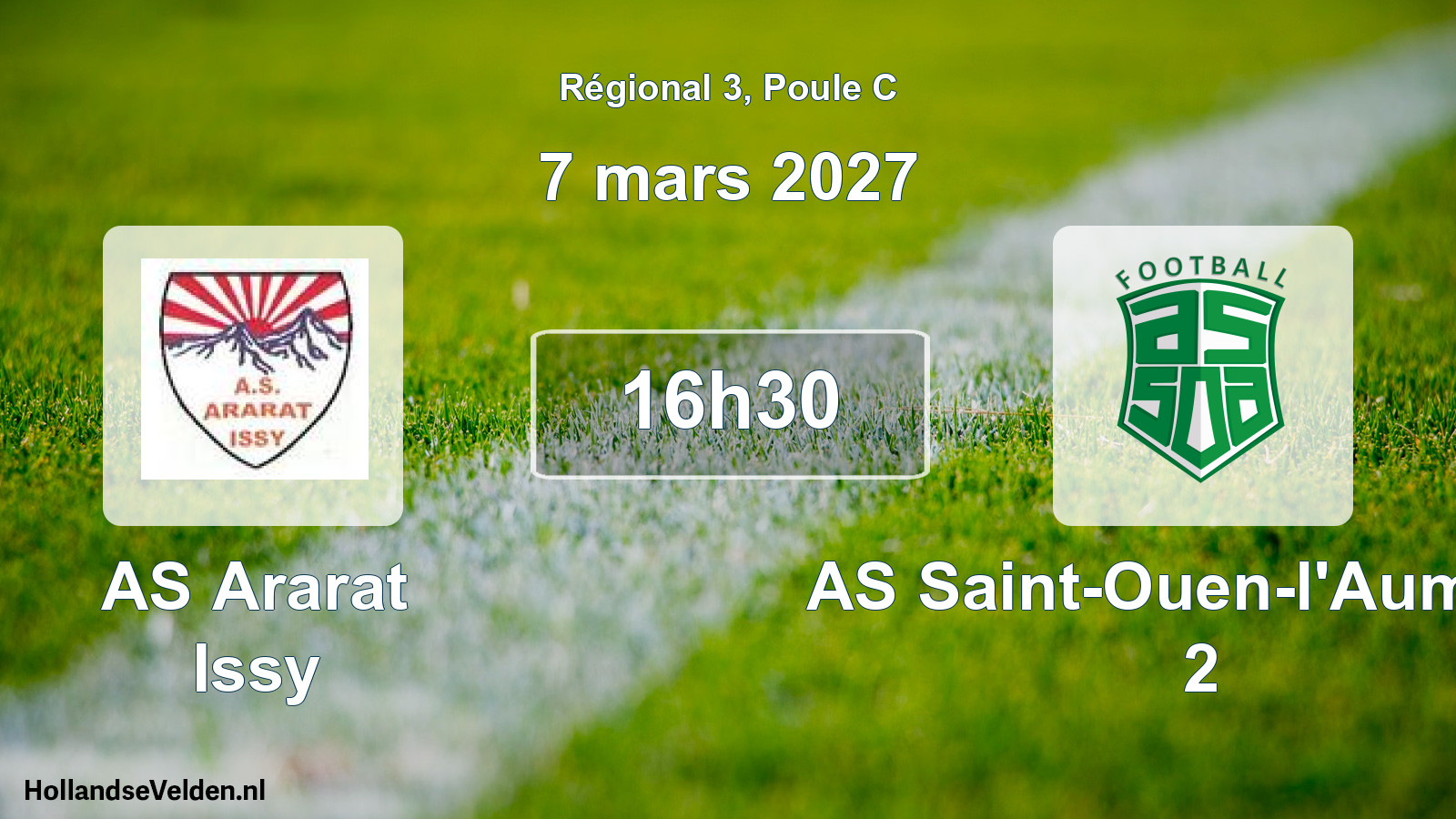 Match programmé: AS Ararat Issy - AS Saint-Ouen-l'Aumône 2 (7 mars 2027)