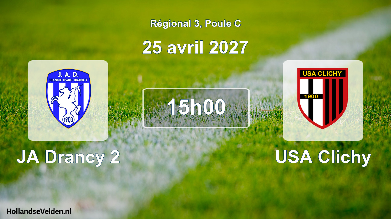 Match programmé: JA Drancy 2 - USA Clichy (25 avril 2027)