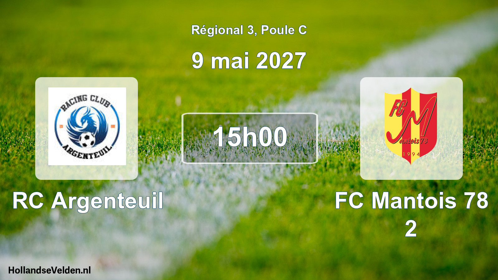 Scheduled Match: RC Argenteuil - FC Mantois 78 2 (9 May 2027)
