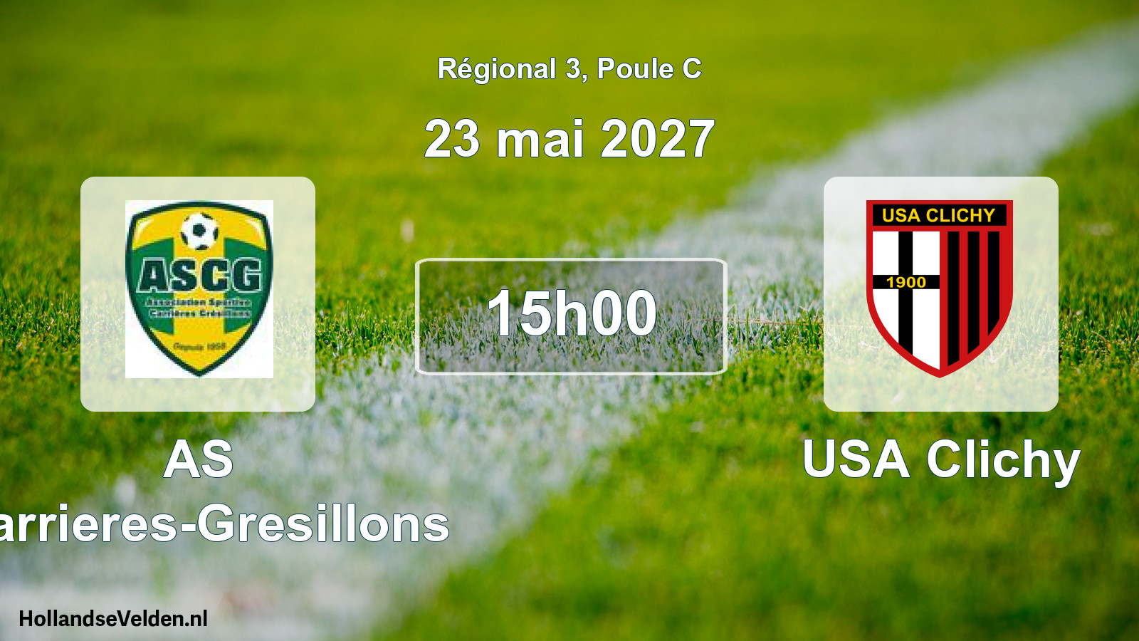 Scheduled Match: AS Carrieres-Gresillons - USA Clichy (23 May 2027)