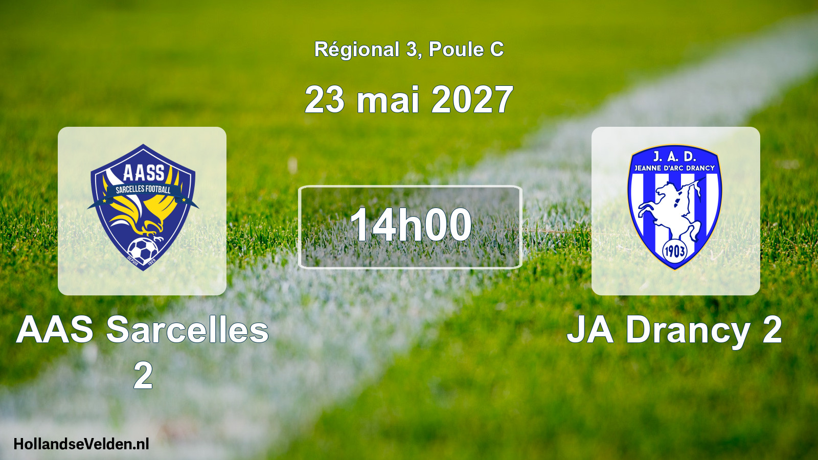 Match programmé: AAS Sarcelles 2 - JA Drancy 2 (23 mai 2027)