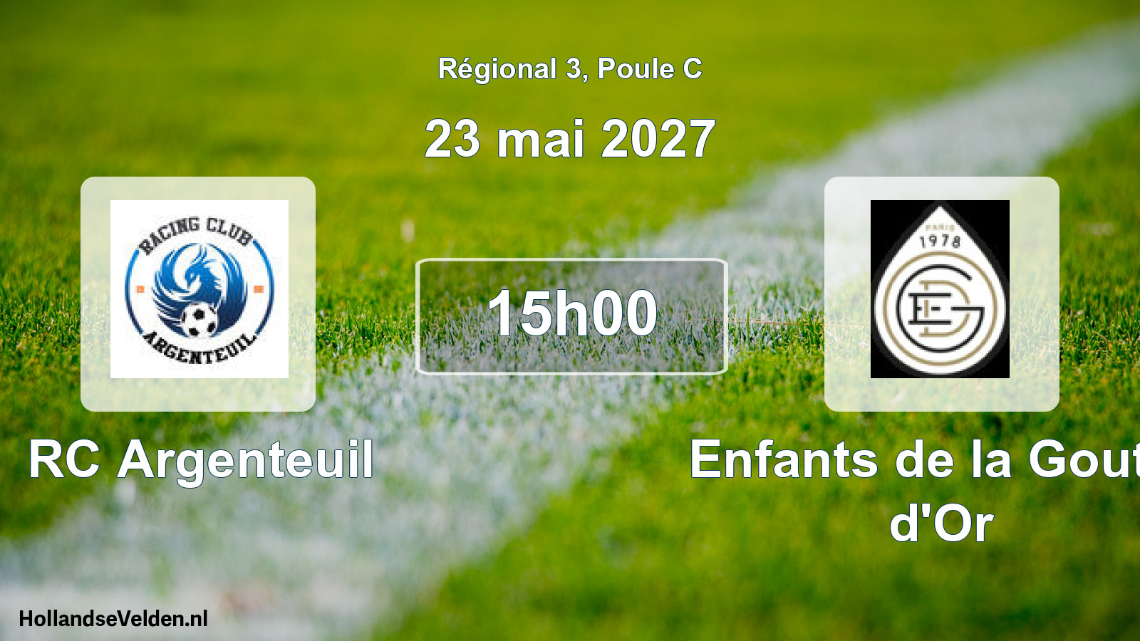 Scheduled Match: RC Argenteuil - Enfants de la Goutte d'Or (23 May 2027)