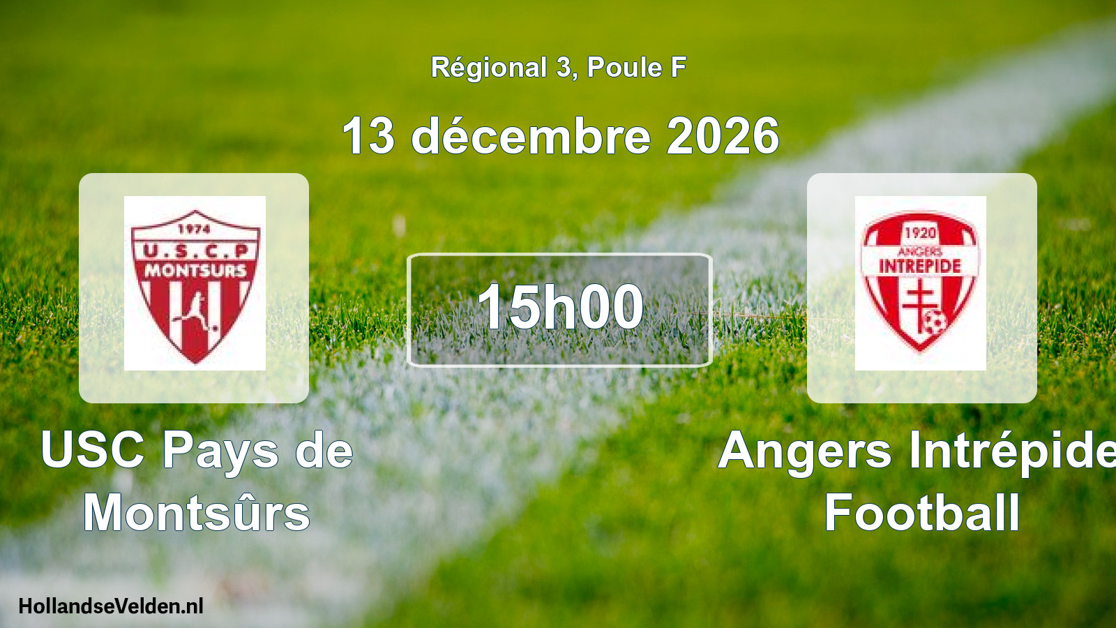 Match programmé: USC Pays de Montsûrs - Angers Intrépide Football (13 décembre 2026)