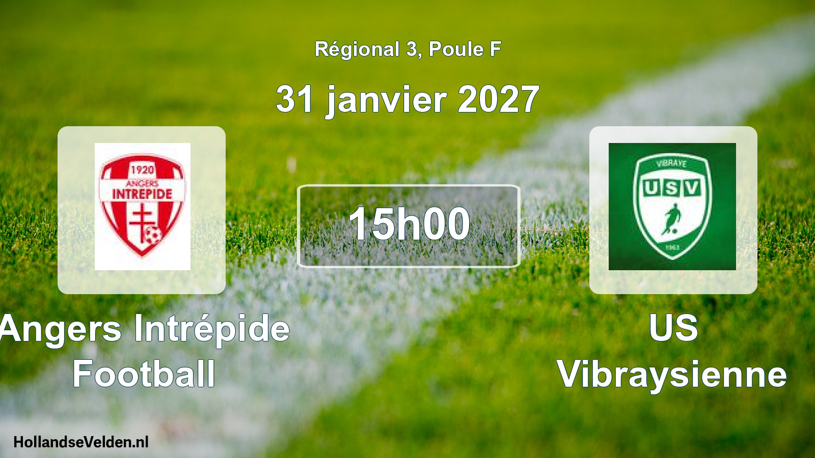 Scheduled Match: Angers Intrépide Football - US Vibraysienne (31 January 2027)