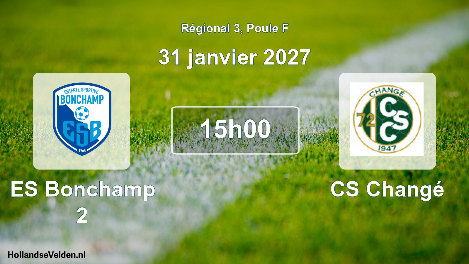 Scheduled Match: ES Bonchamp 2 - CS Changé (31 January 2027)