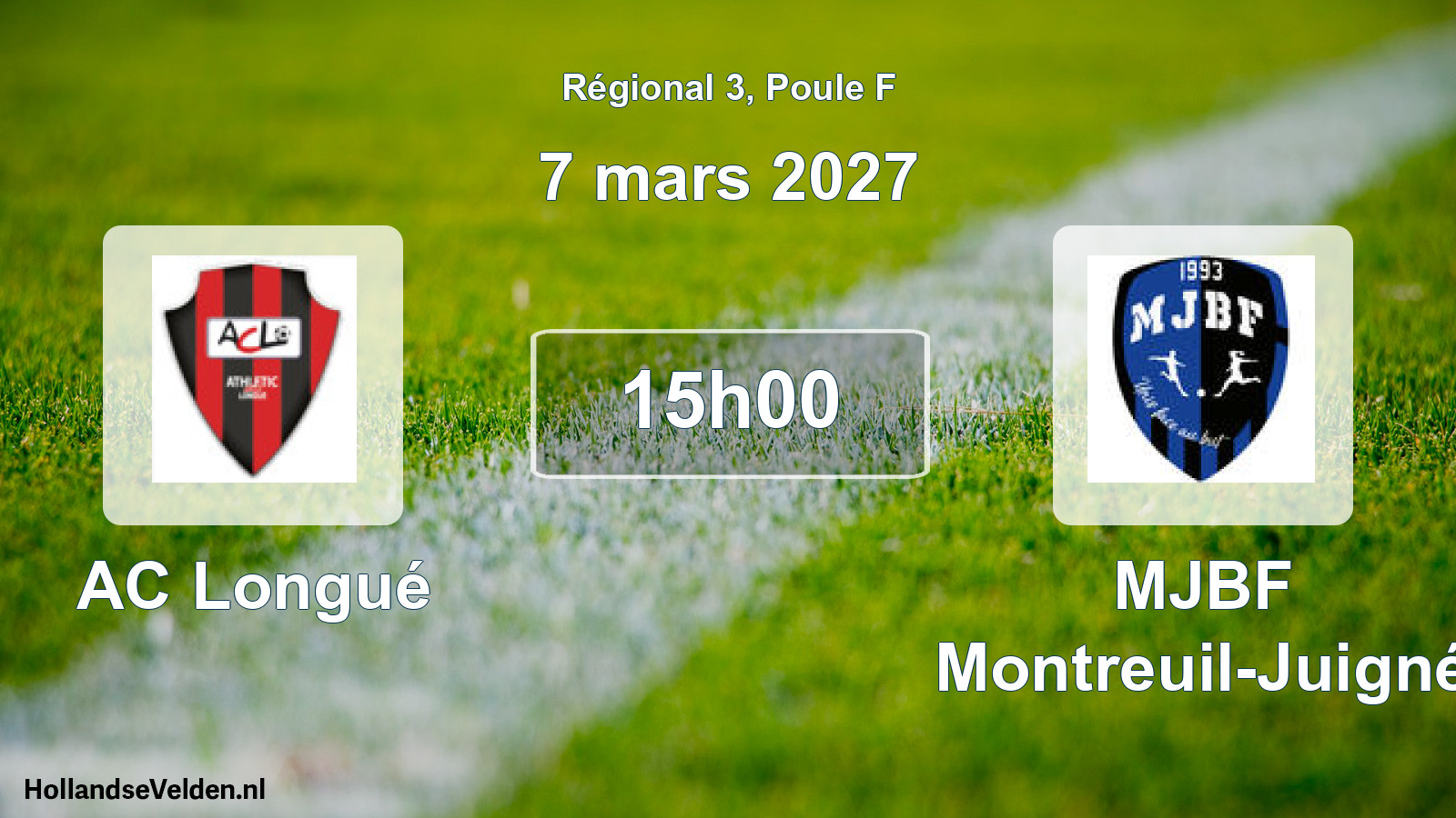 Match programmé: AC Longué - MJBF Montreuil-Juigné (7 mars 2027)
