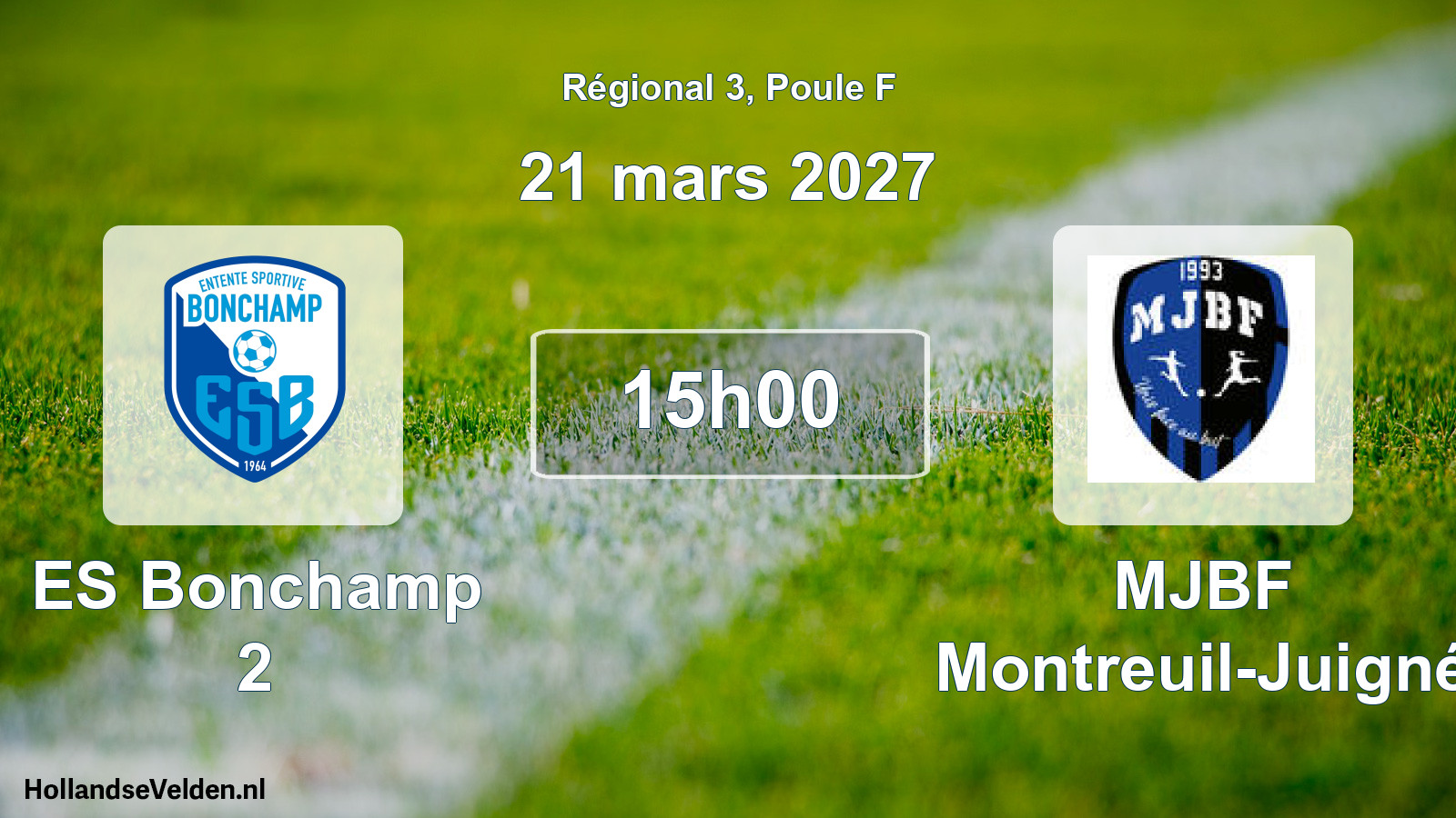 Scheduled Match: ES Bonchamp 2 - MJBF Montreuil-Juigné (21 March 2027)