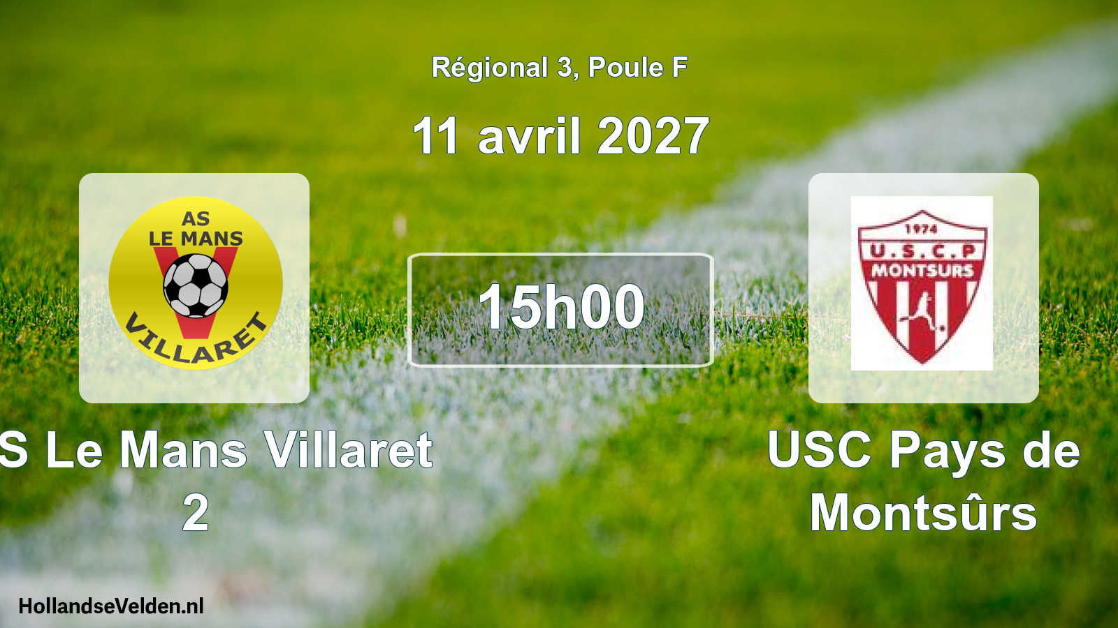 Scheduled Match: AS Le Mans Villaret 2 - USC Pays de Montsûrs (11 April 2027)