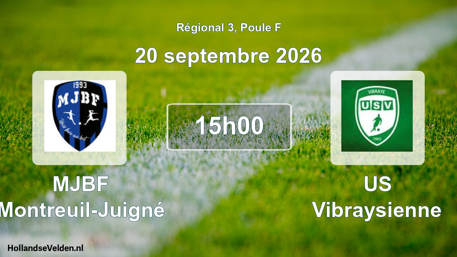 Scheduled Match: MJBF Montreuil-Juigné - US Vibraysienne (20 September 2026)