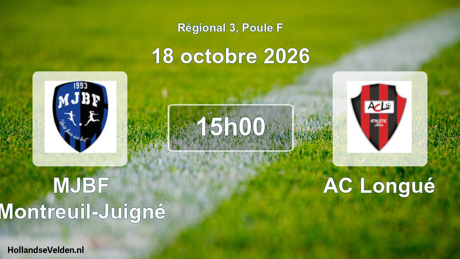 Scheduled Match: MJBF Montreuil-Juigné - AC Longué (18 October 2026)