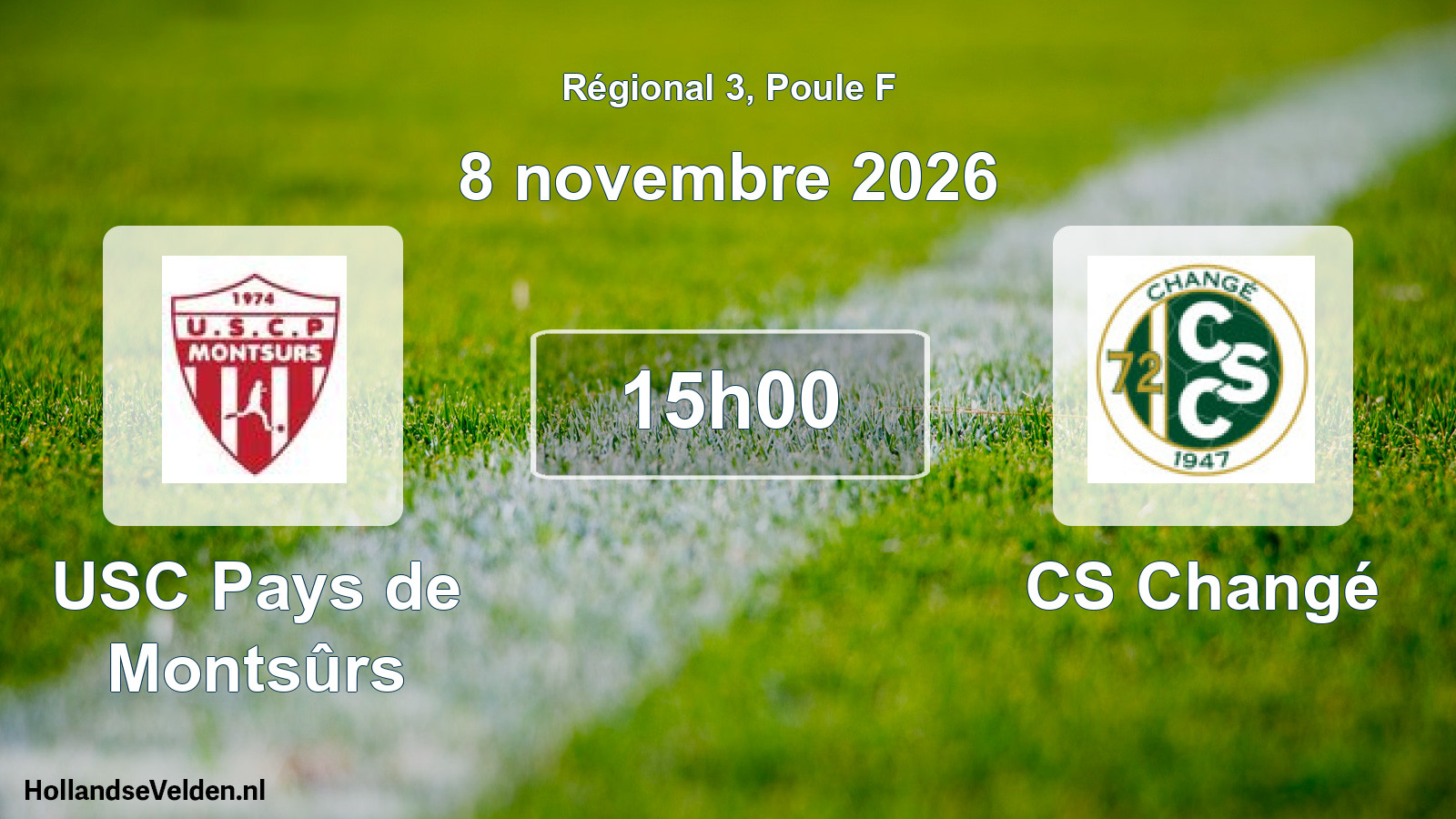 Scheduled Match: USC Pays de Montsûrs - CS Changé (8 November 2026)