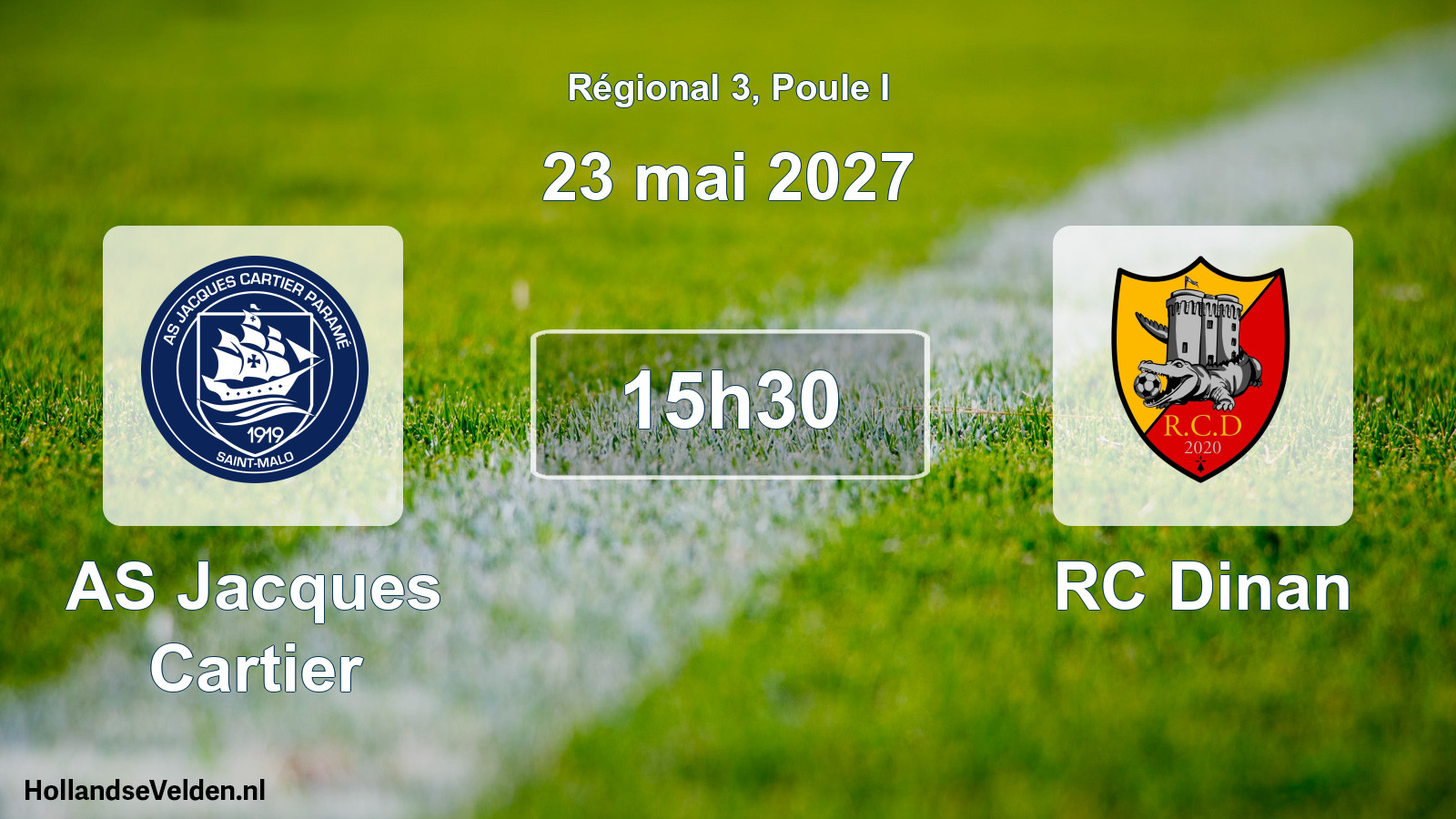 Match programmé: AS Jacques Cartier - RC Dinan (23 mai 2027)