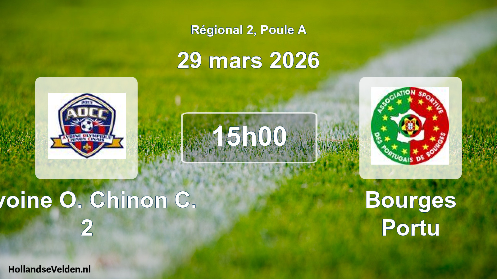 Geplande wedstrijd: Avoine O. Chinon C. 2 - Bourges Portu (29 mars 2026)