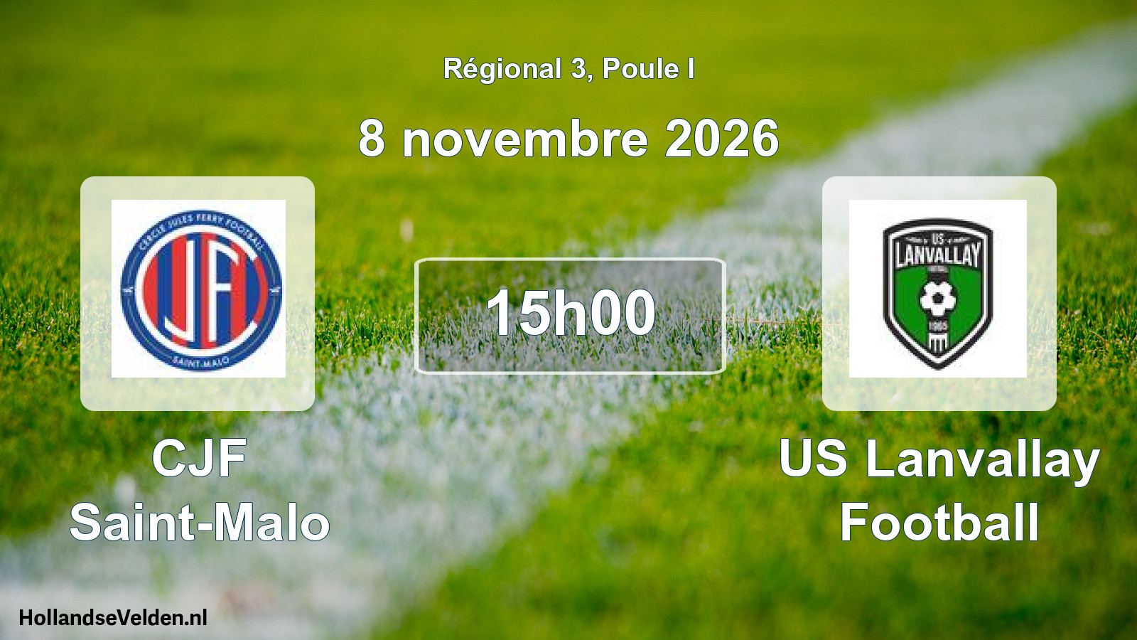 Scheduled Match: CJF Saint-Malo - US Lanvallay Football (8 November 2026)