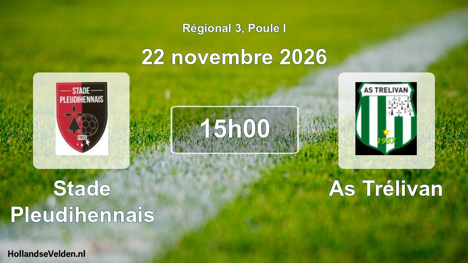 Scheduled Match: Stade Pleudihennais - As Trélivan (22 November 2026)