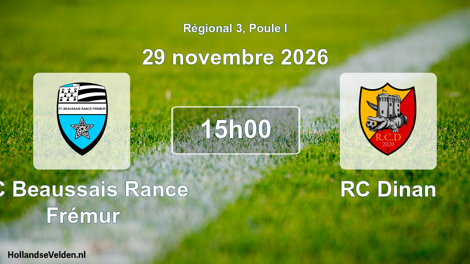 Scheduled Match: FC Beaussais Rance Frémur - RC Dinan (29 November 2026)