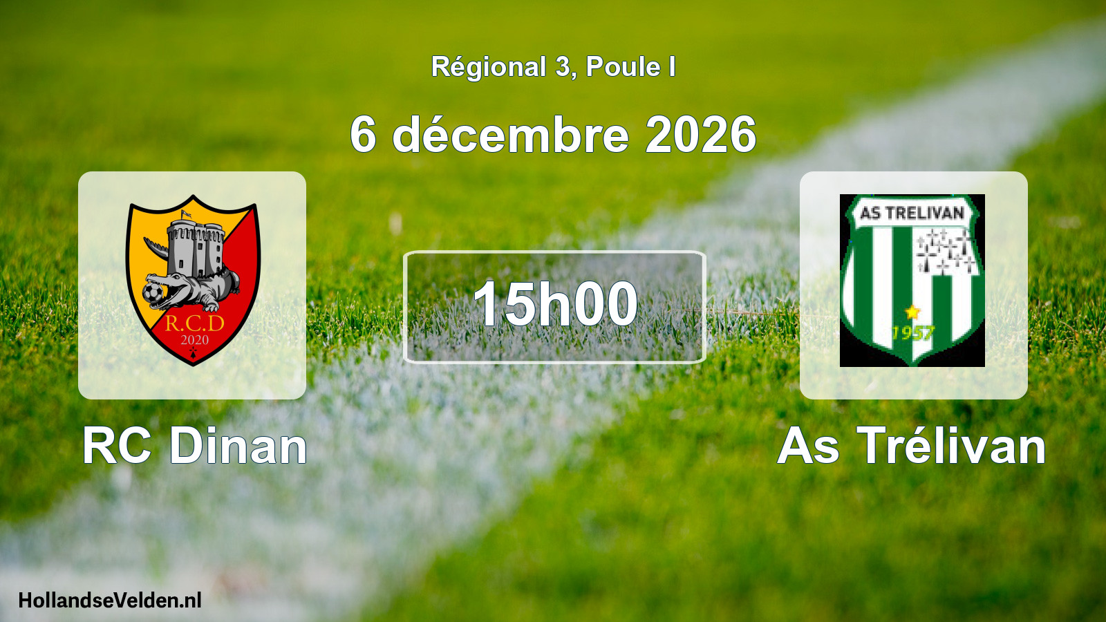 Scheduled Match: RC Dinan - As Trélivan (6 December 2026)