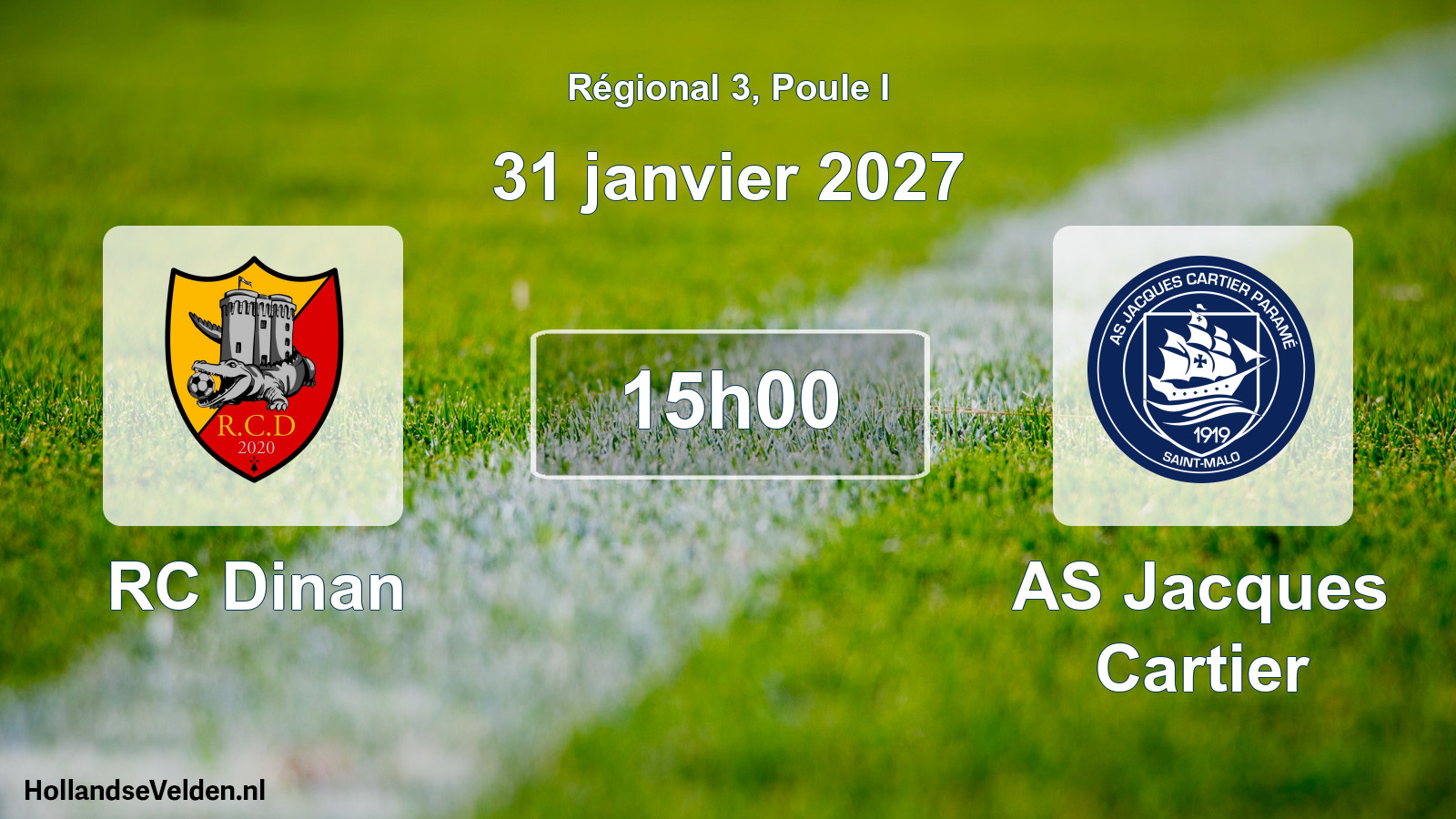 Geplande wedstrijd: RC Dinan - AS Jacques Cartier (31 januari 2027)