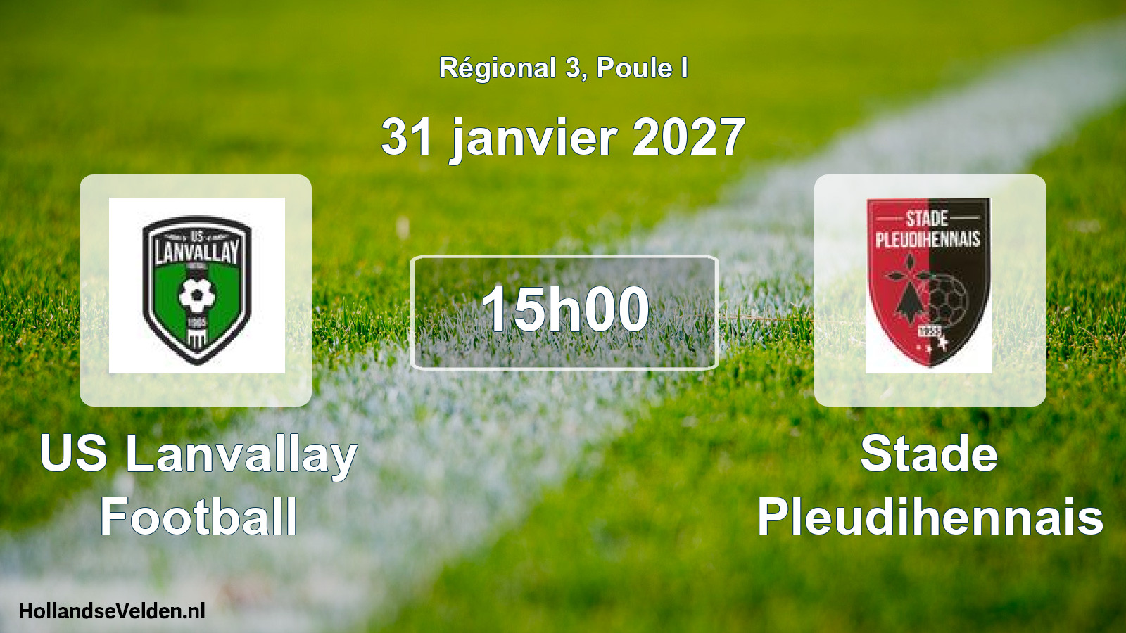 Scheduled Match: US Lanvallay Football - Stade Pleudihennais (31 January 2027)