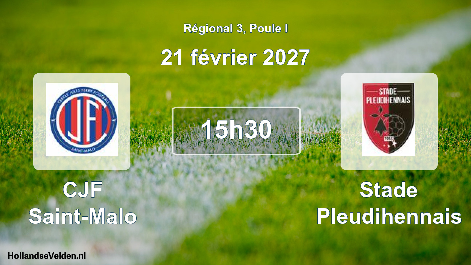 Match programmé: CJF Saint-Malo - Stade Pleudihennais (21 février 2027)