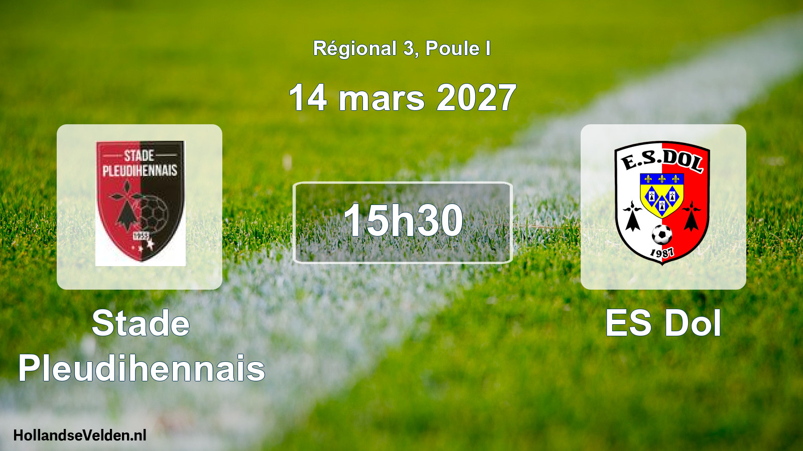 Match programmé: Stade Pleudihennais - ES Dol (14 mars 2027)