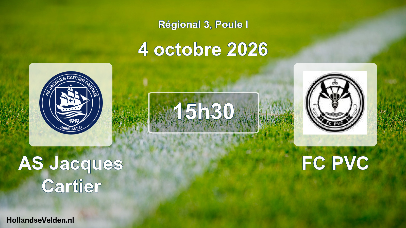 Scheduled Match: AS Jacques Cartier - FC PVC (4 October 2026)