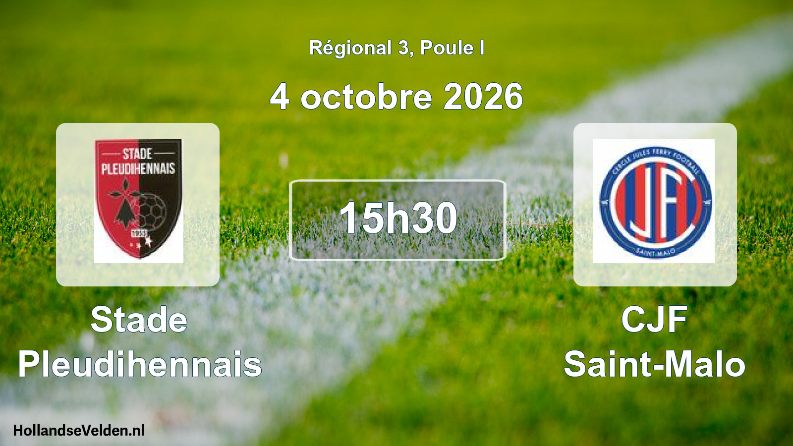 Match programmé: Stade Pleudihennais - CJF Saint-Malo (4 octobre 2026)