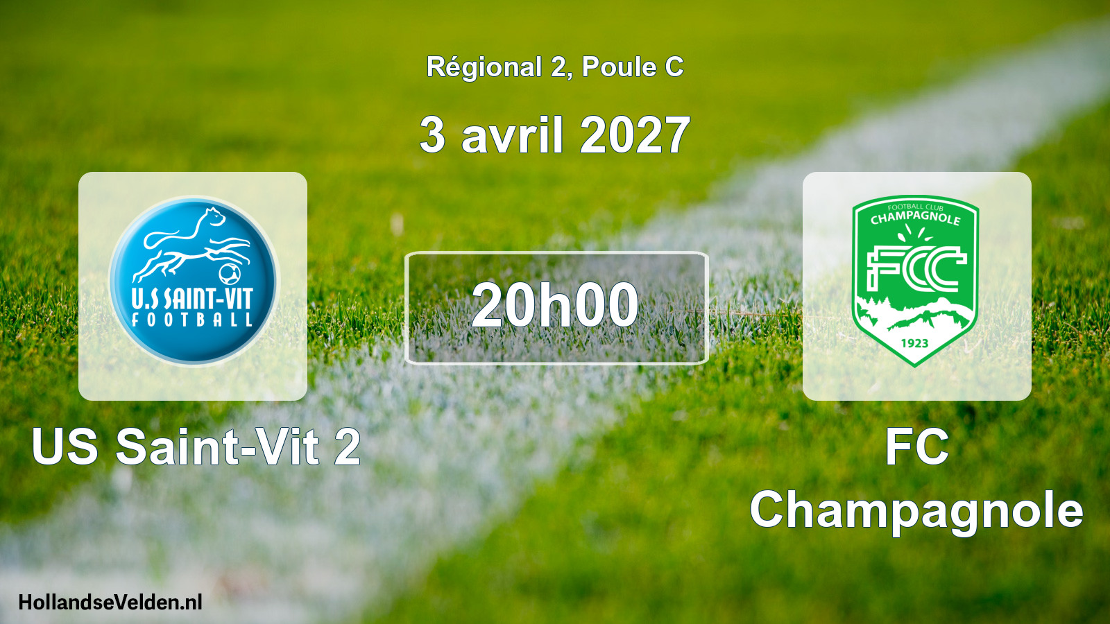 Scheduled Match: US Saint-Vit 2 - FC Champagnole (3 April 2027)