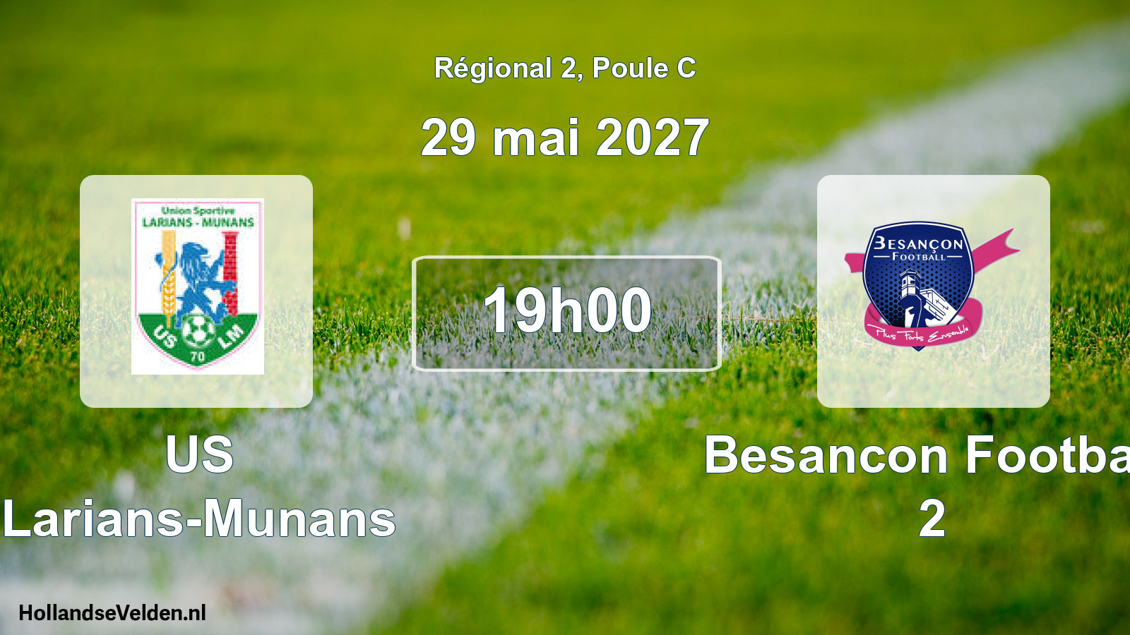 Scheduled Match: US Larians-Munans - Besancon Football 2 (29 May 2027)