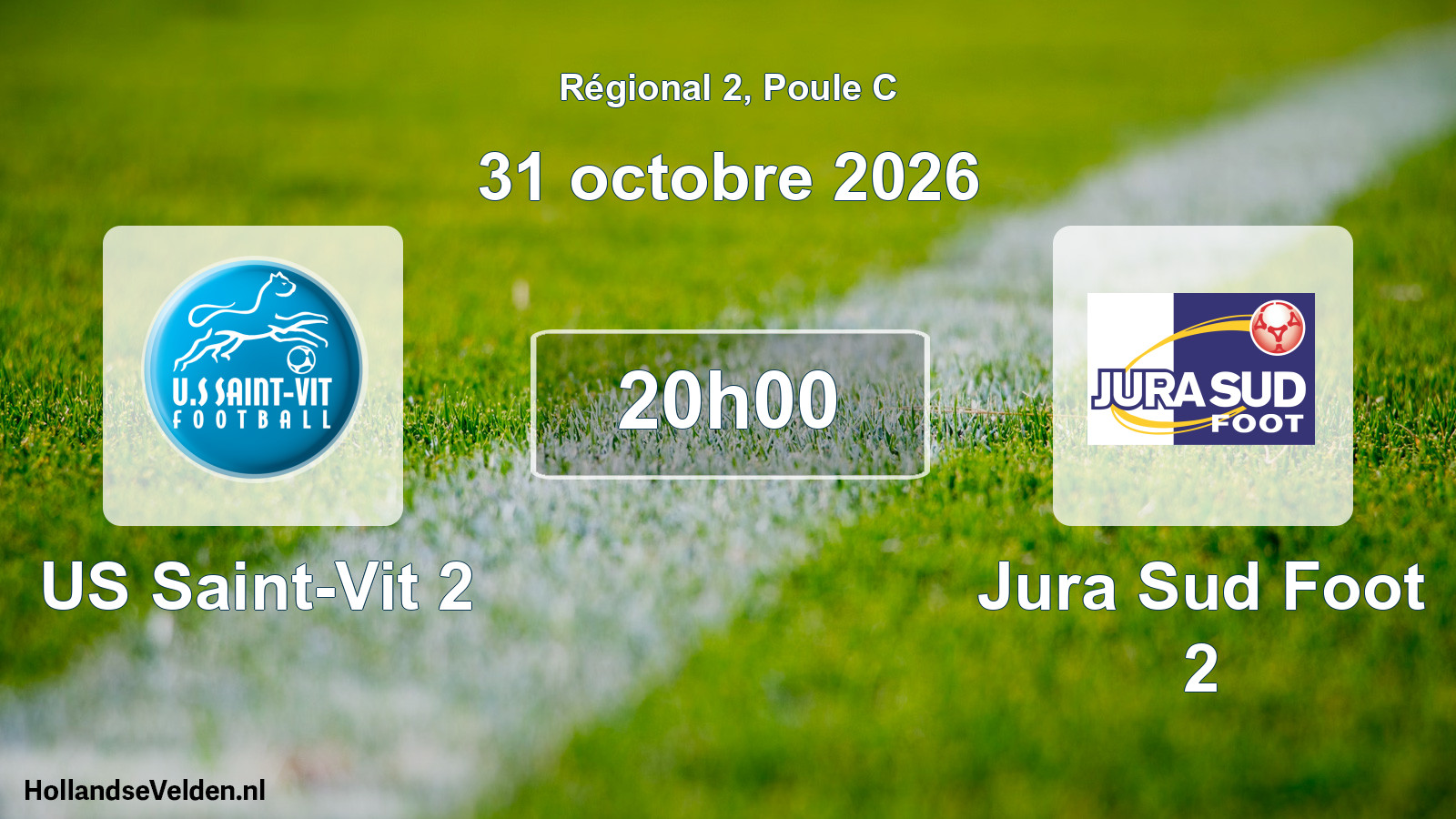 Match programmé: US Saint-Vit 2 - Jura Sud Foot 2 (31 octobre 2026)