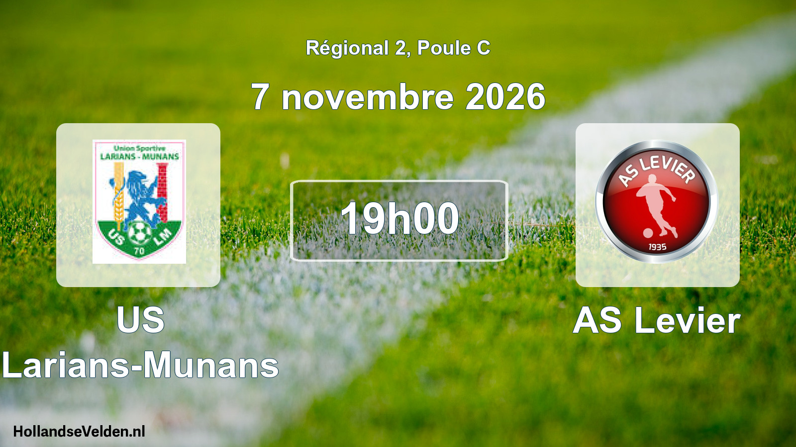 Scheduled Match: US Larians-Munans - AS Levier (7 November 2026)