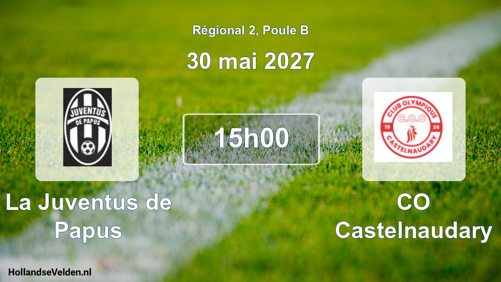 Match programmé: La Juventus de Papus - CO Castelnaudary (30 mai 2027)