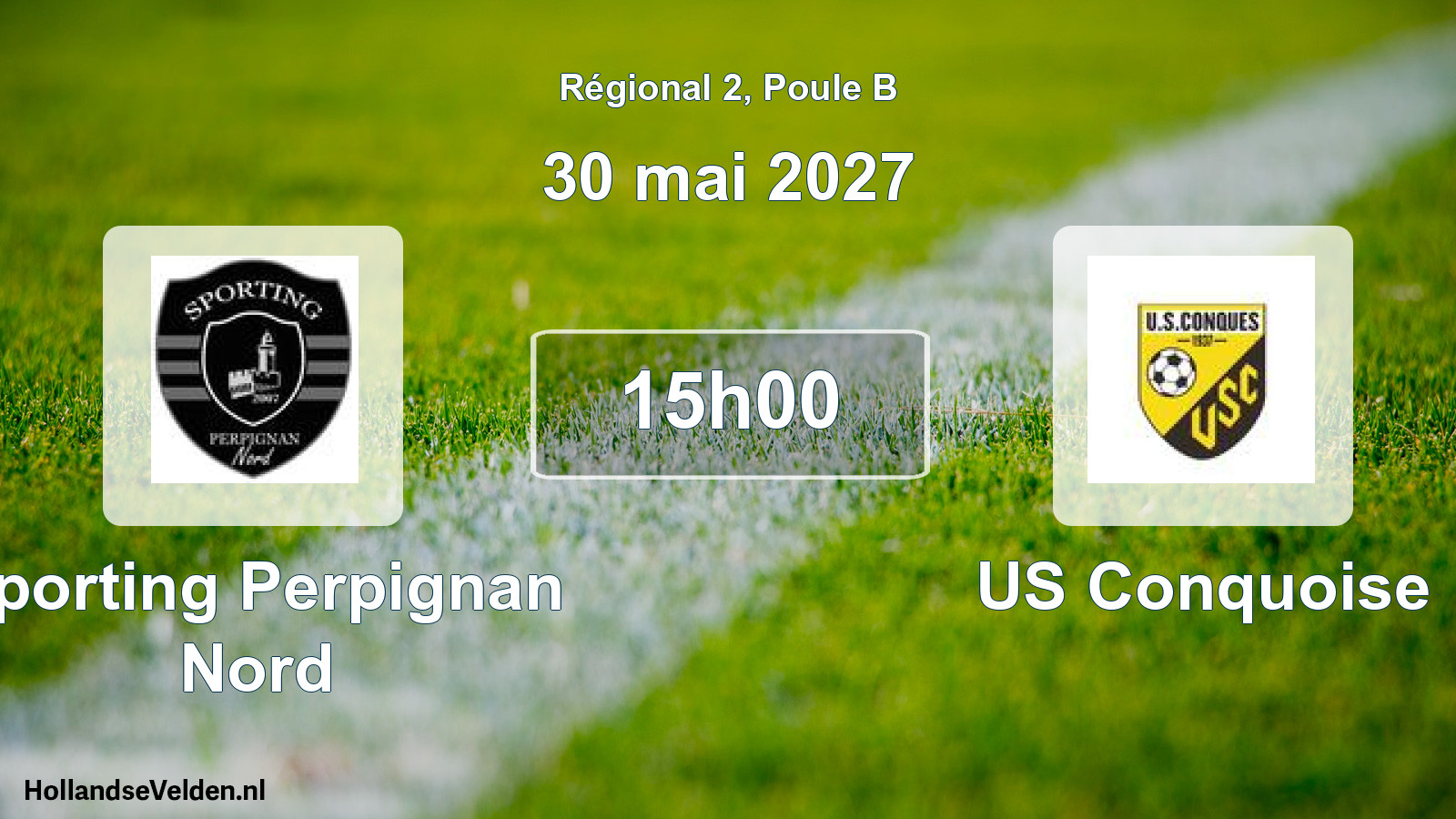 Match programmé: Sporting Perpignan Nord - US Conquoise (30 mai 2027)