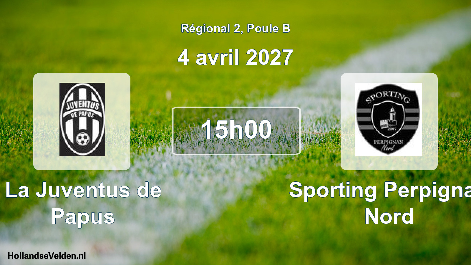 Geplande wedstrijd: La Juventus de Papus - Sporting Perpignan Nord (4 april 2027)