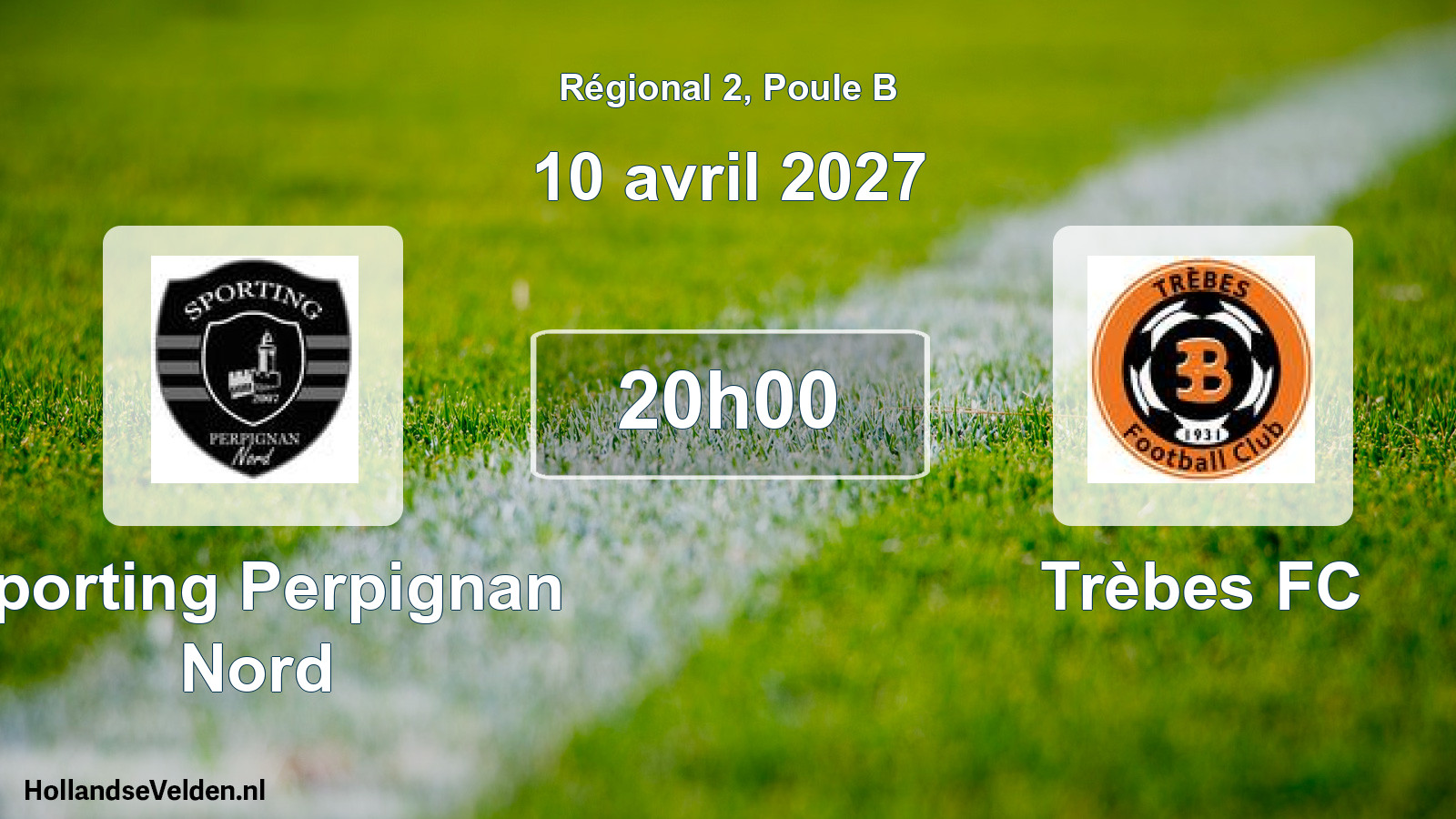 Match programmé: Sporting Perpignan Nord - Trèbes FC (10 avril 2027)
