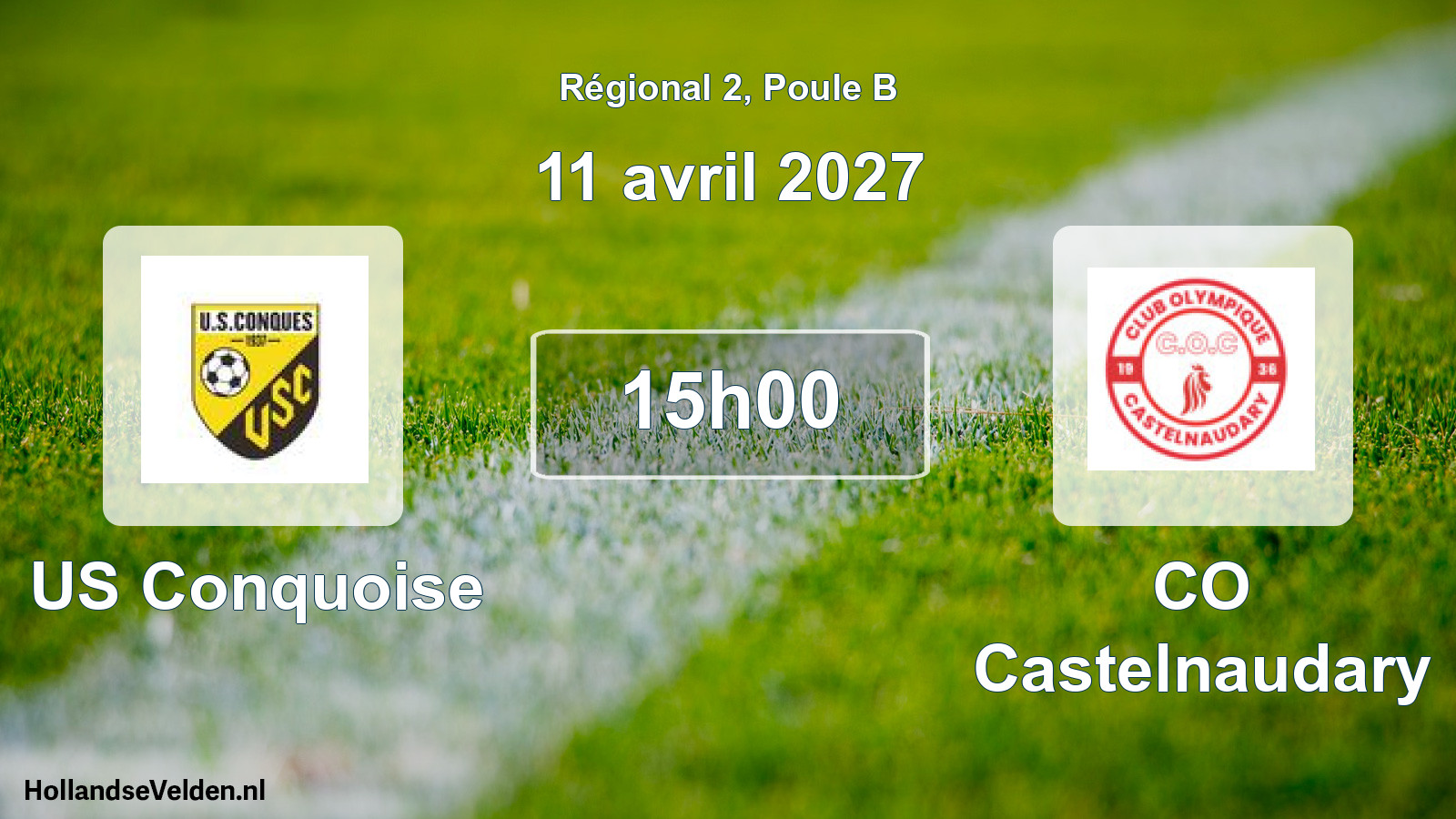 Match programmé: US Conquoise - CO Castelnaudary (11 avril 2027)