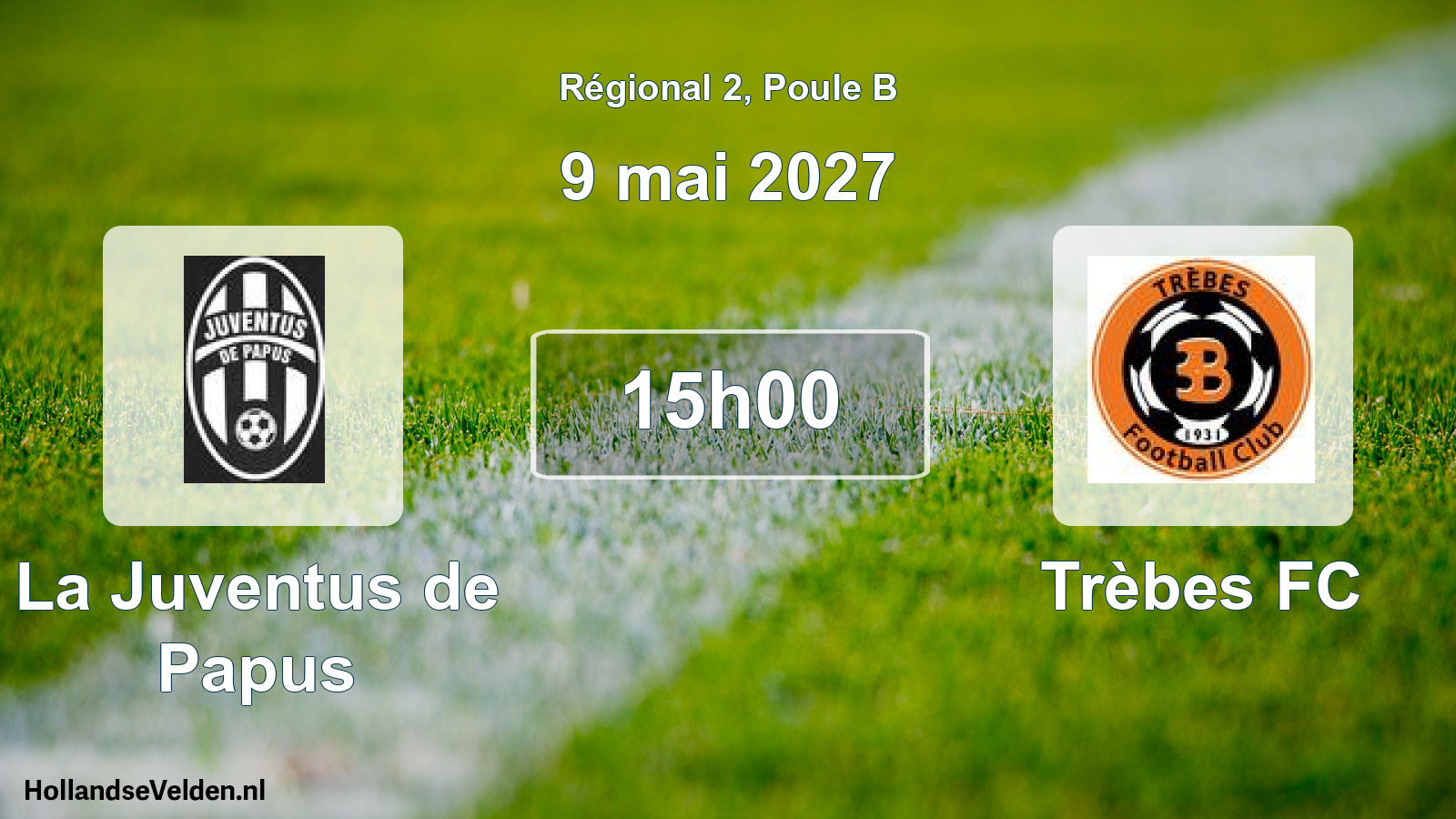 Match programmé: La Juventus de Papus - Trèbes FC (9 mai 2027)