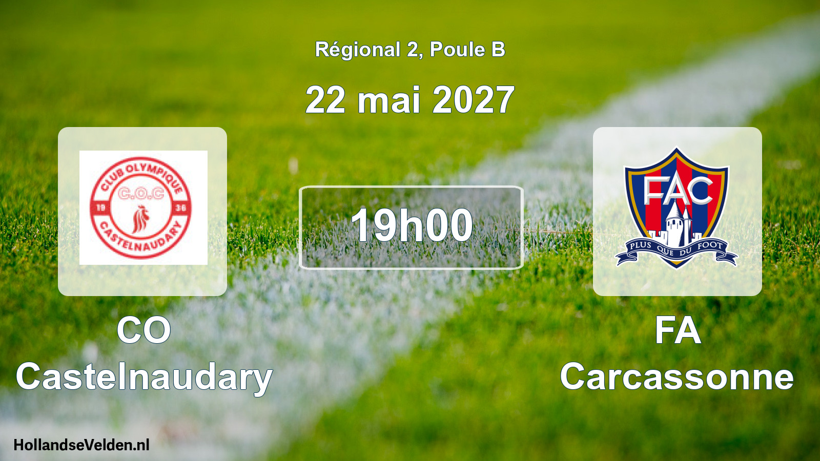 Match programmé: CO Castelnaudary - FA Carcassonne (22 mai 2027)