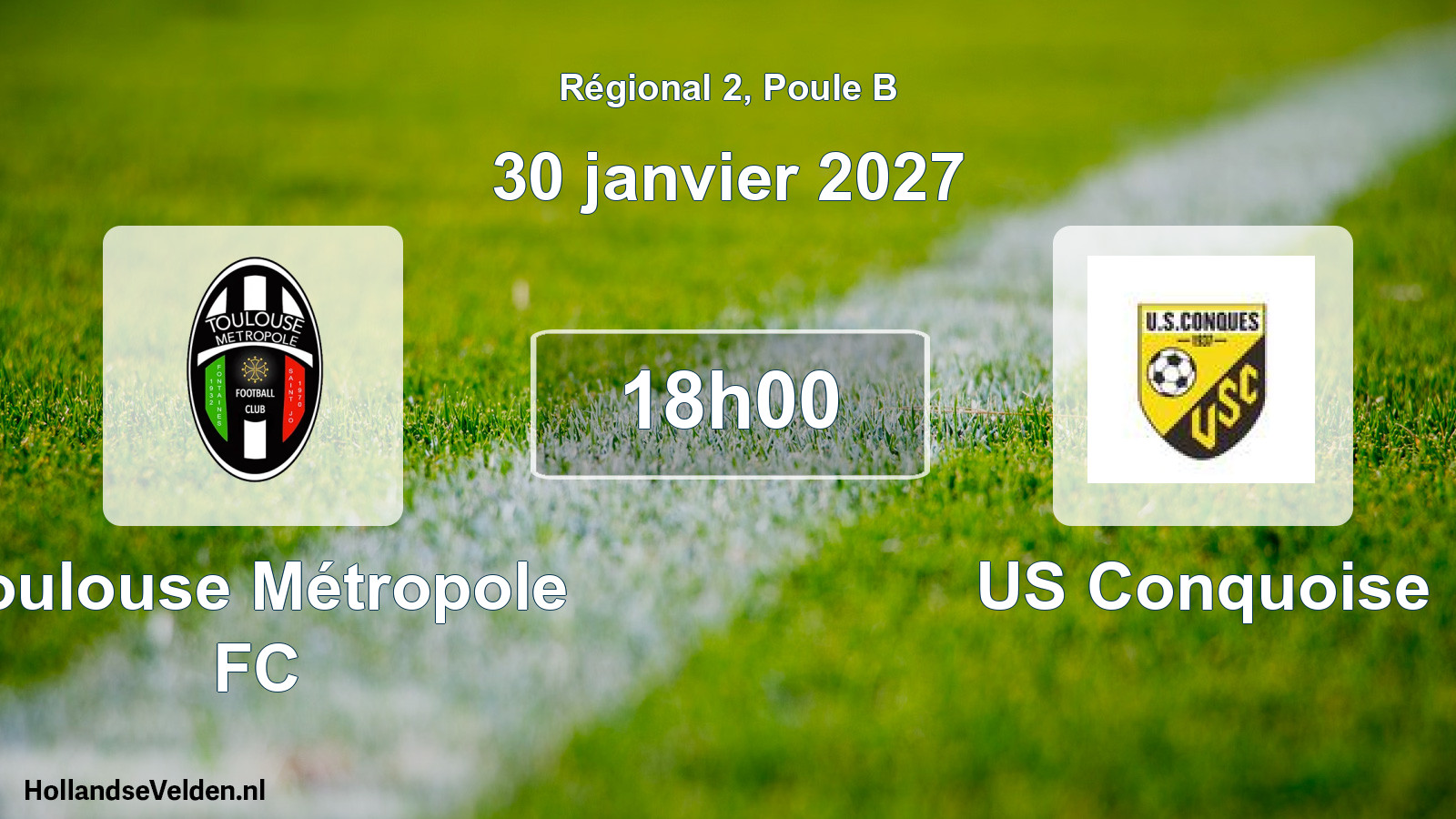Scheduled Match: Toulouse Métropole FC - US Conquoise (30 January 2027)