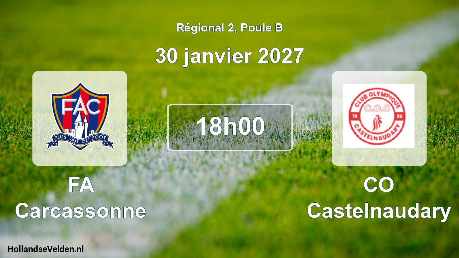 Scheduled Match: FA Carcassonne - CO Castelnaudary (30 January 2027)